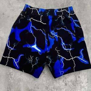 Lightning Bolt All-Over Print Graphic Fashion Shorts